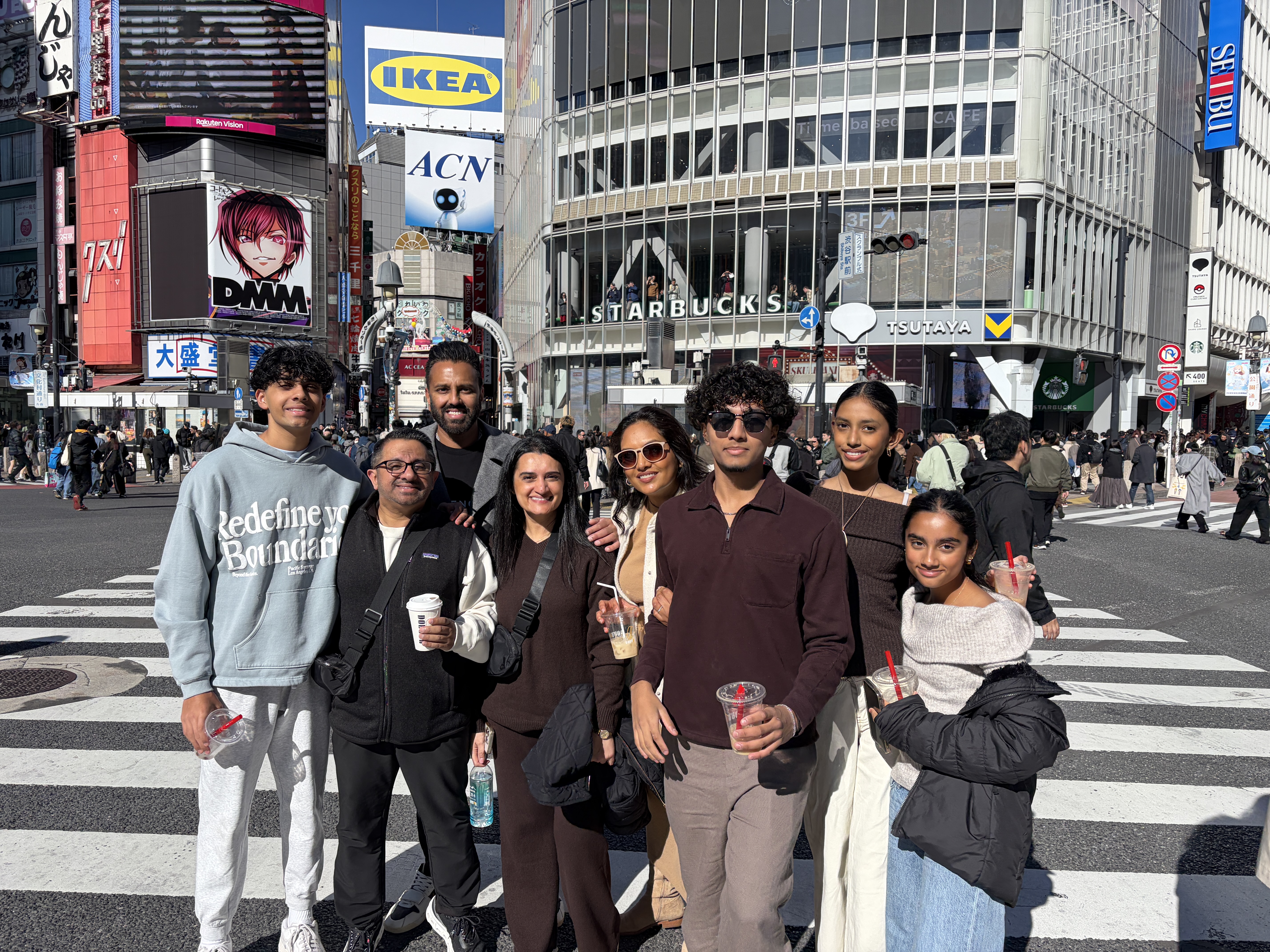 Group photo at Shibuya Crossing