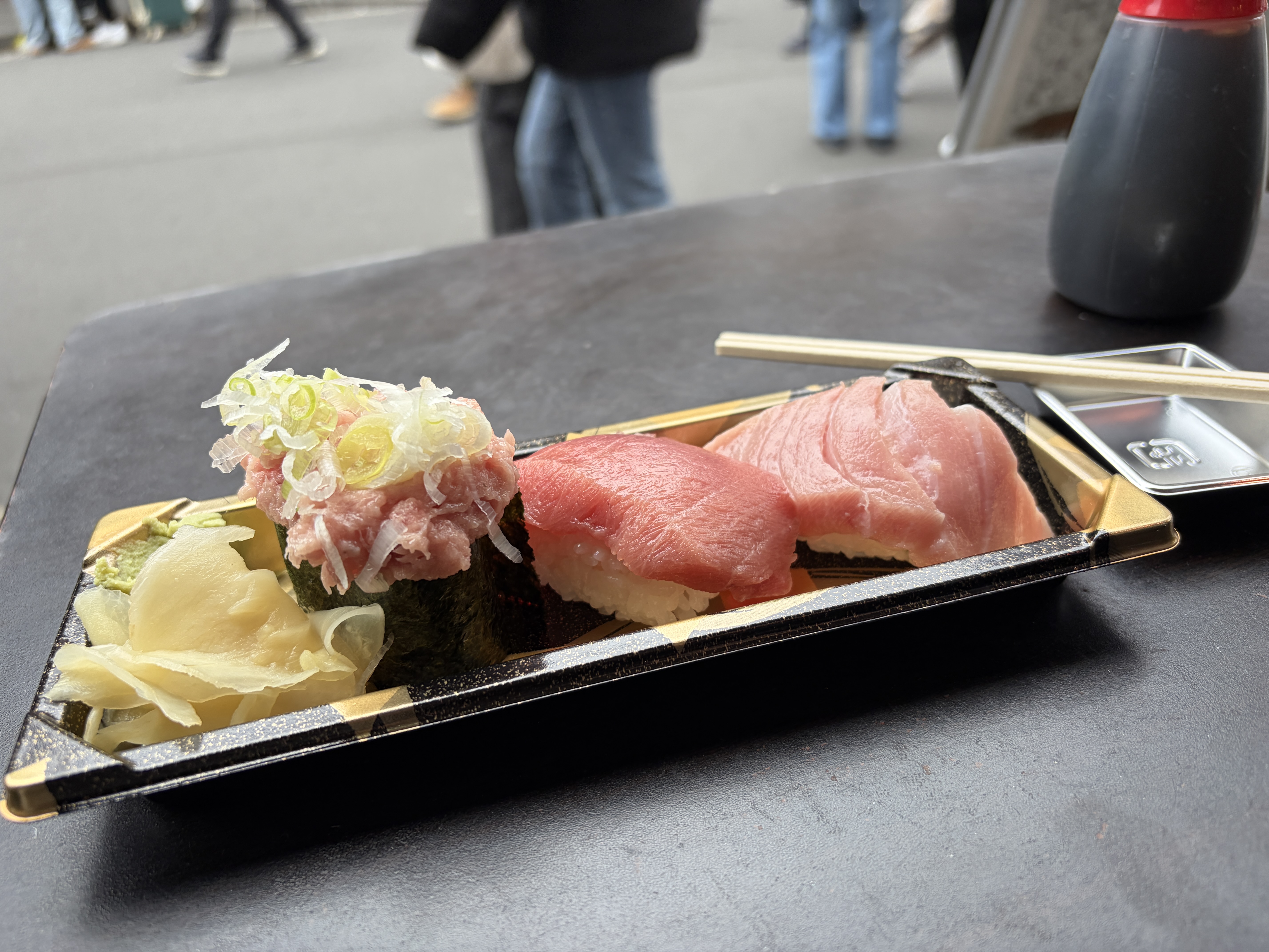 Fresh sushi at Tsukiji