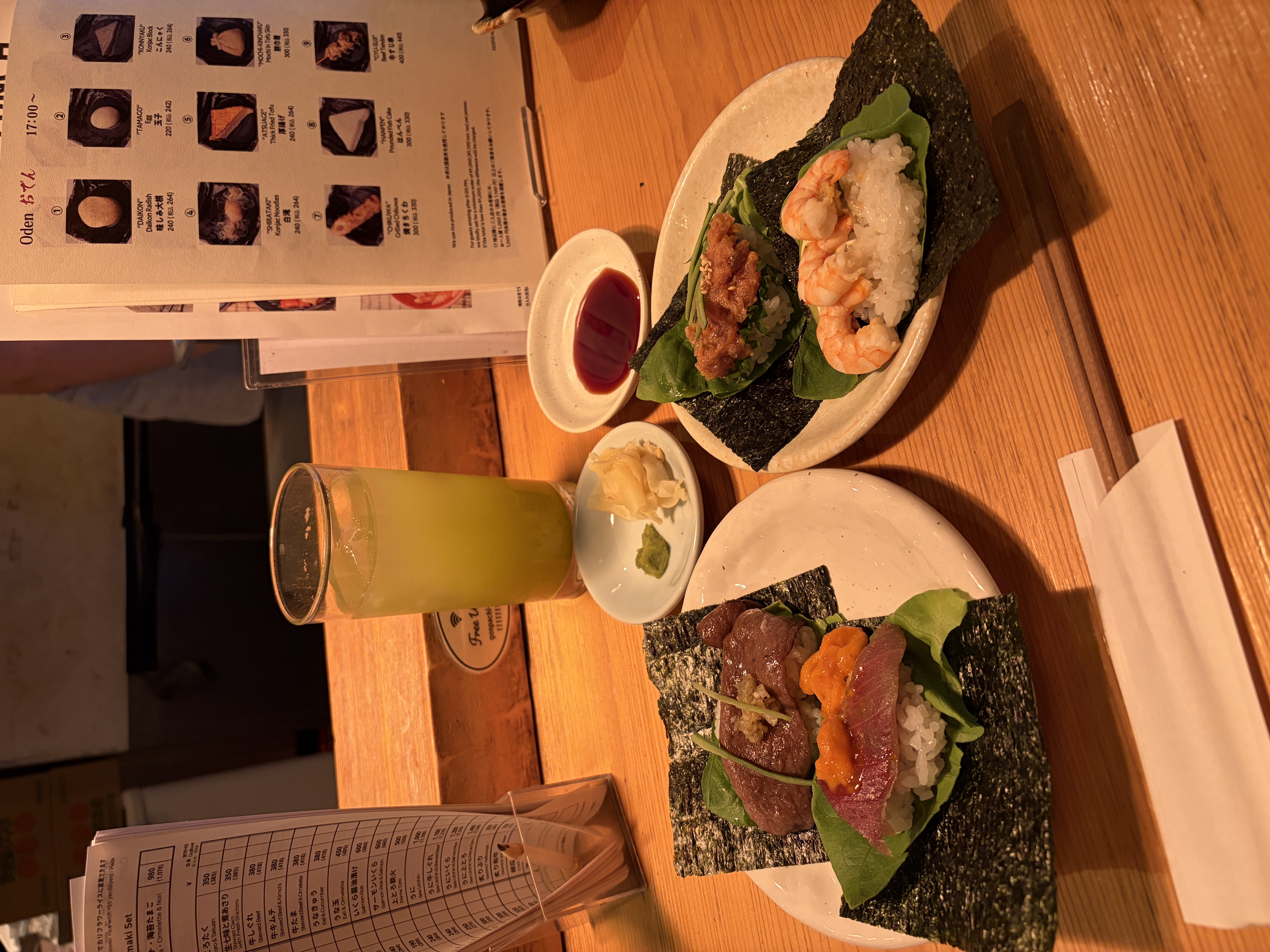 Hand-roll sushi experience